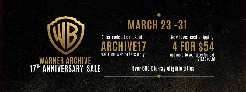 Warner Archive 17th Anniversary Sale