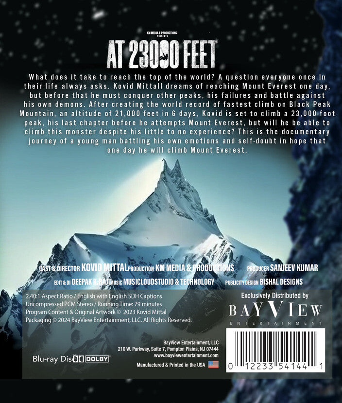at 23,000 feet - Back Panel - Blu-ray