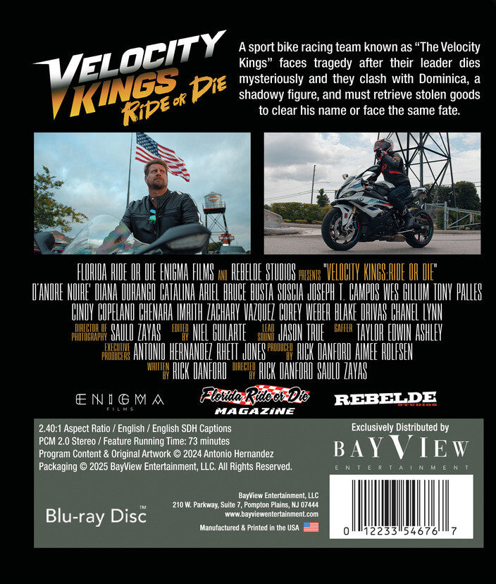 velocity kings: ride or die - Back Panel - Blu-ray