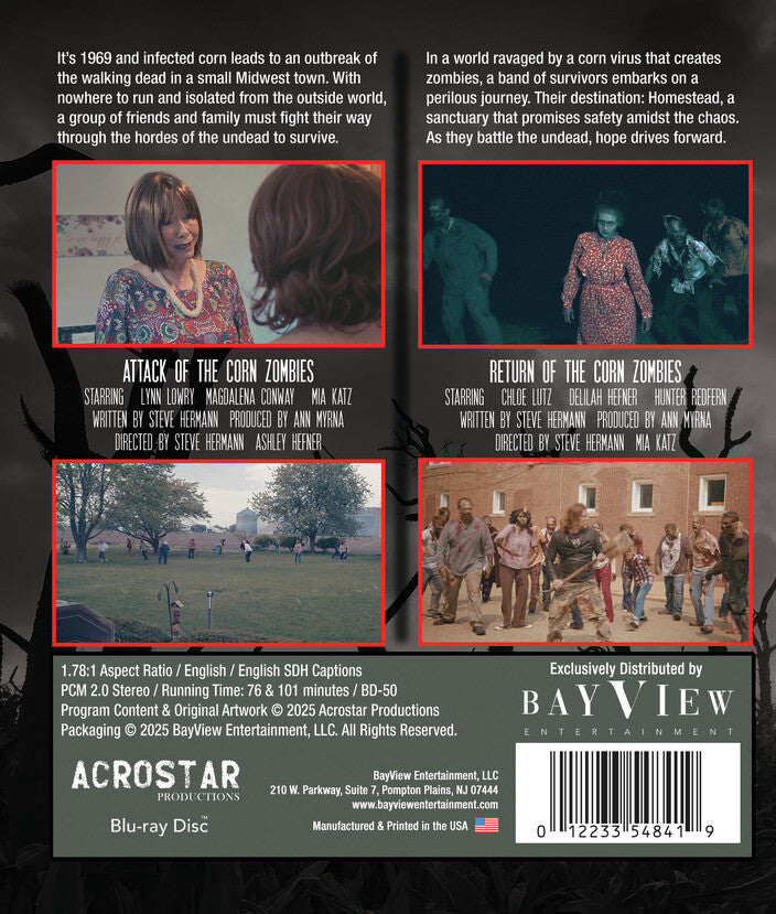 attack of the corn zombies & return of the corn zombies double feature - Back Panel - Blu-ray