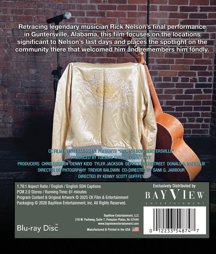 rick nelson: guntersville - Back Panel - Blu-ray