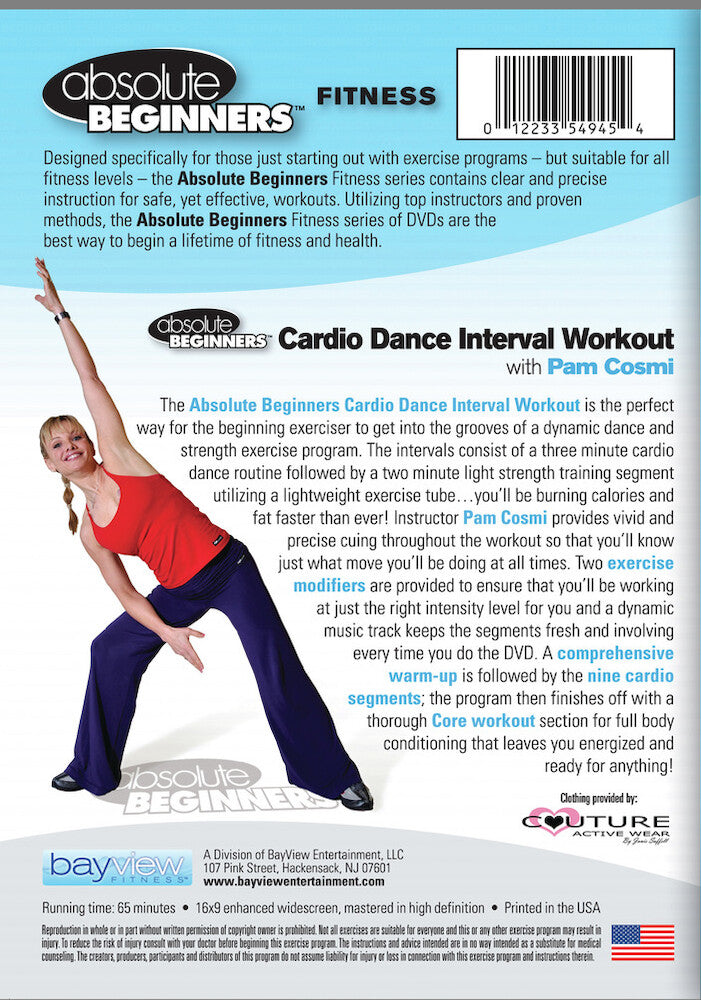 Absolute Beginners: Cardio Dance Interval Workout with Pam Cosmi - Back Panel - 