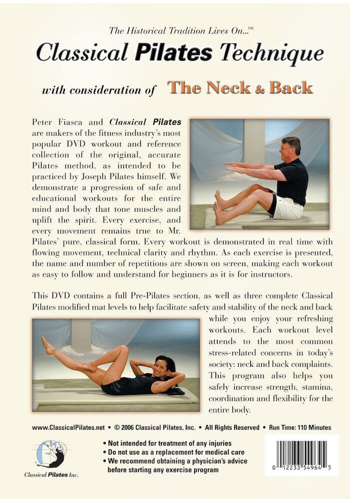 Classical Pilates Technique: Neck & Back - Back Panel - 