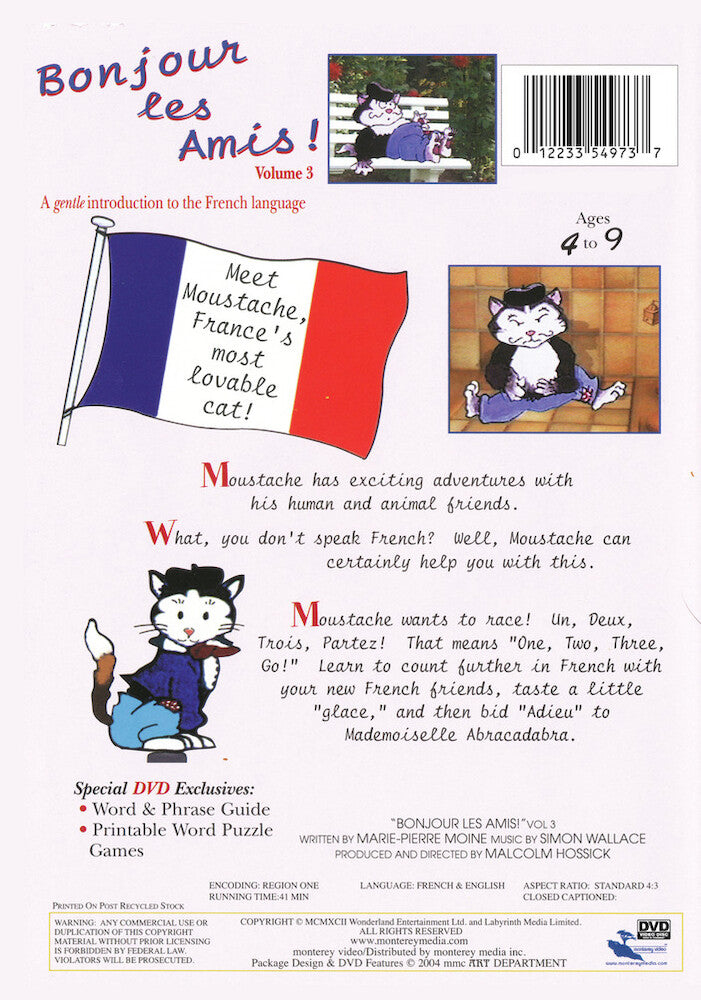 Bonjour Les Amis: Volume 3 - Back Panel - 