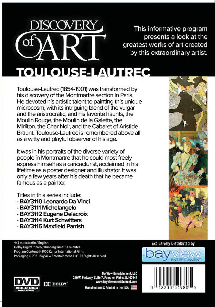 Discovery Of Art: Toulouse-Lautrec - Back Panel - 