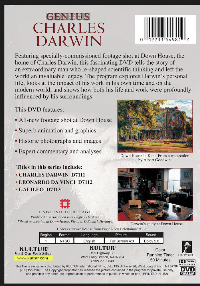 Genius: Charles Darwin - Back Panel - 
