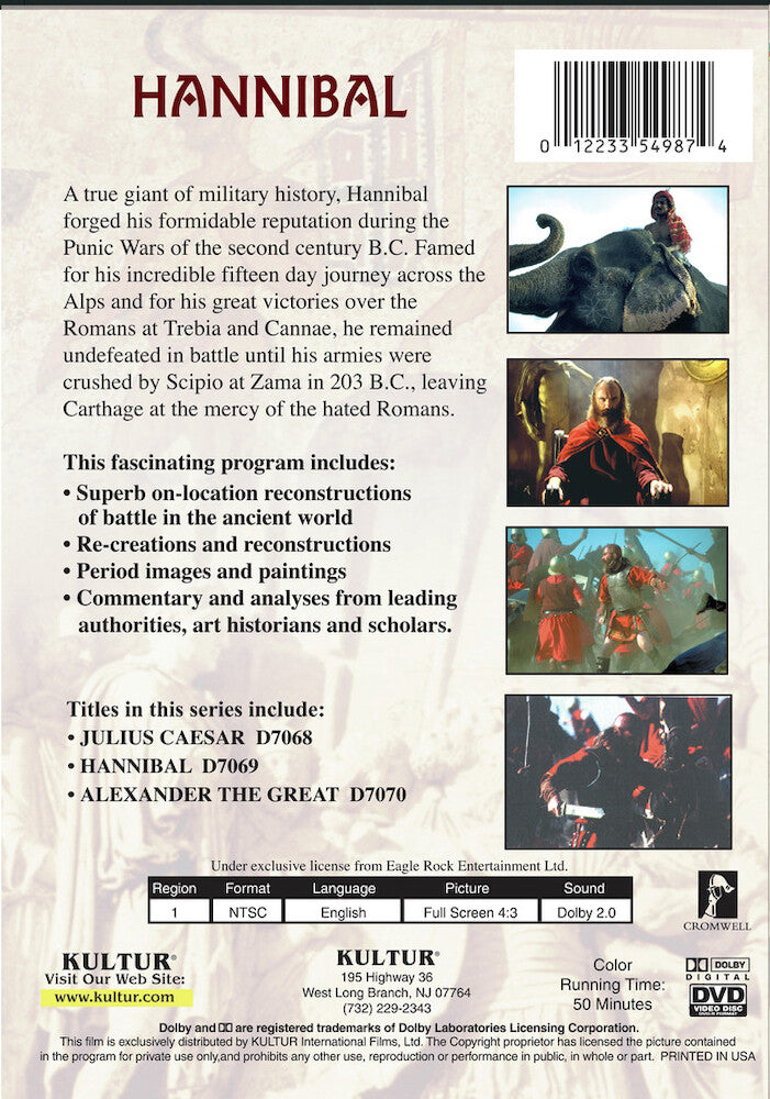 Great Generals Of The Ancient World: Hannibal - Back Panel - 
