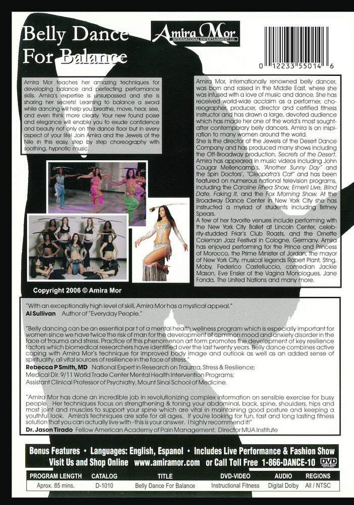 Amira Mor: Belly Dance for Balance - Back Panel - 