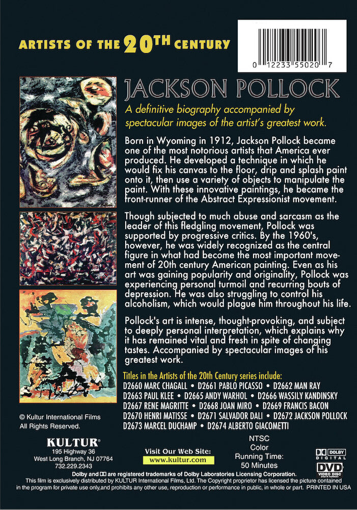 Artists Of The 20th Century: Jackson Pollock - Back Panel - 