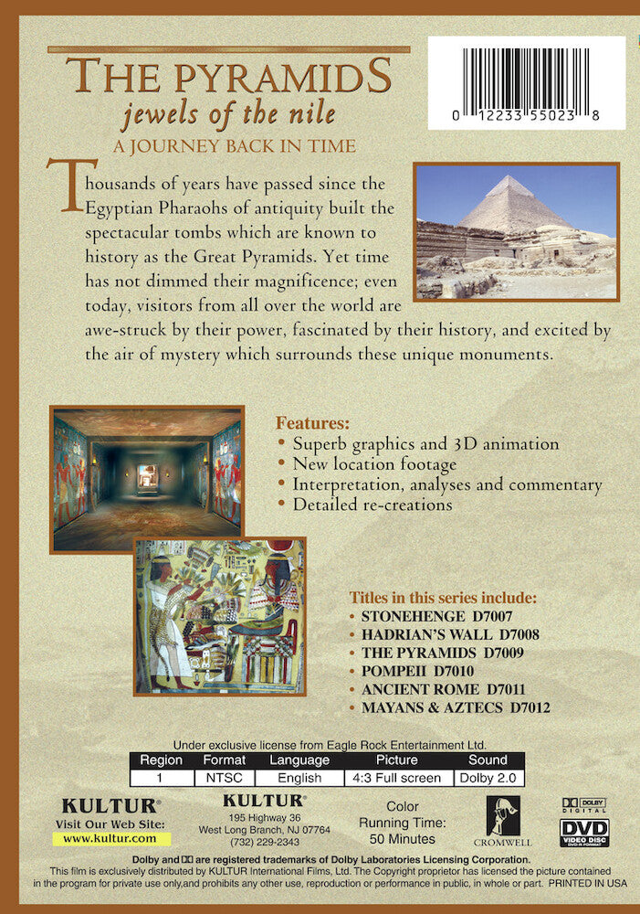 Lost Treasures Of The Ancient World: The Pyramids - Back Panel - 