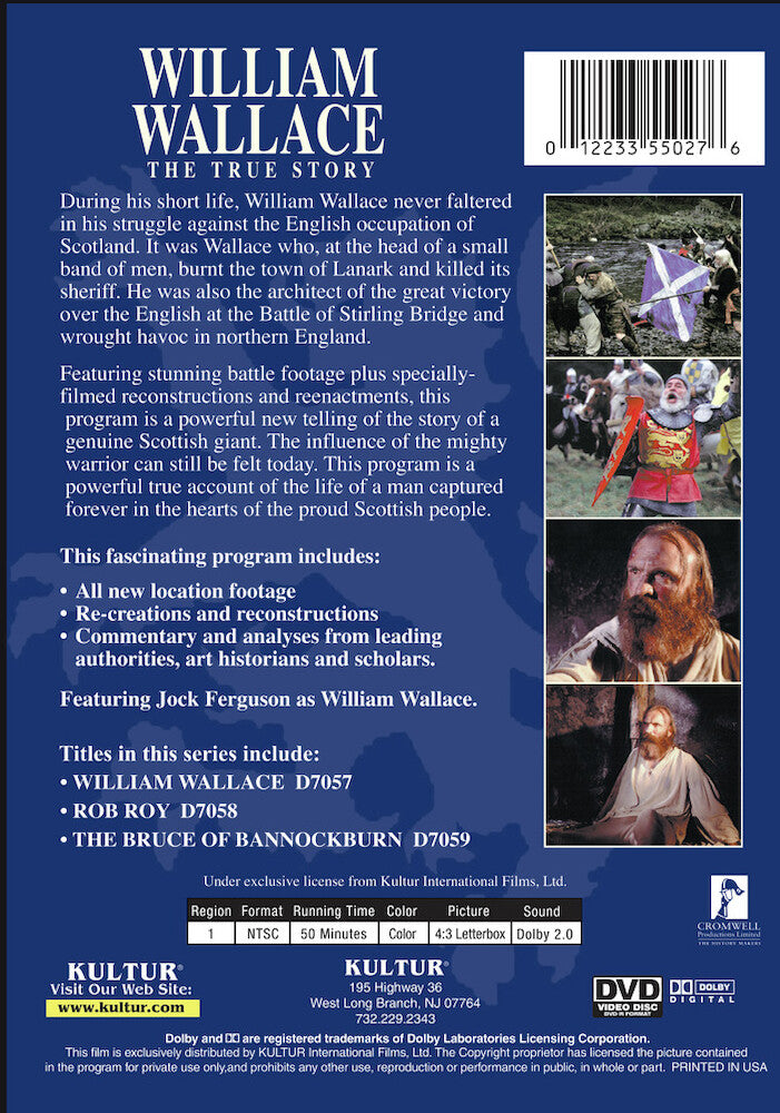 The Heroes Of Scotland: William Wallace, The True Story - Back Panel - 
