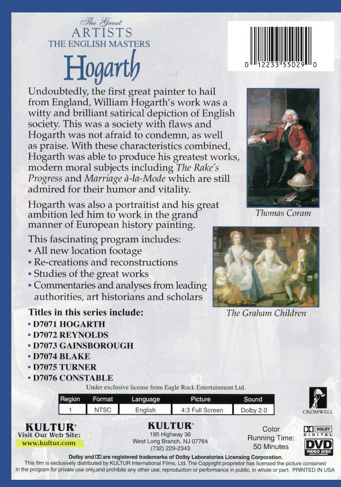 The English Masters: Hogarth - Back Panel - 