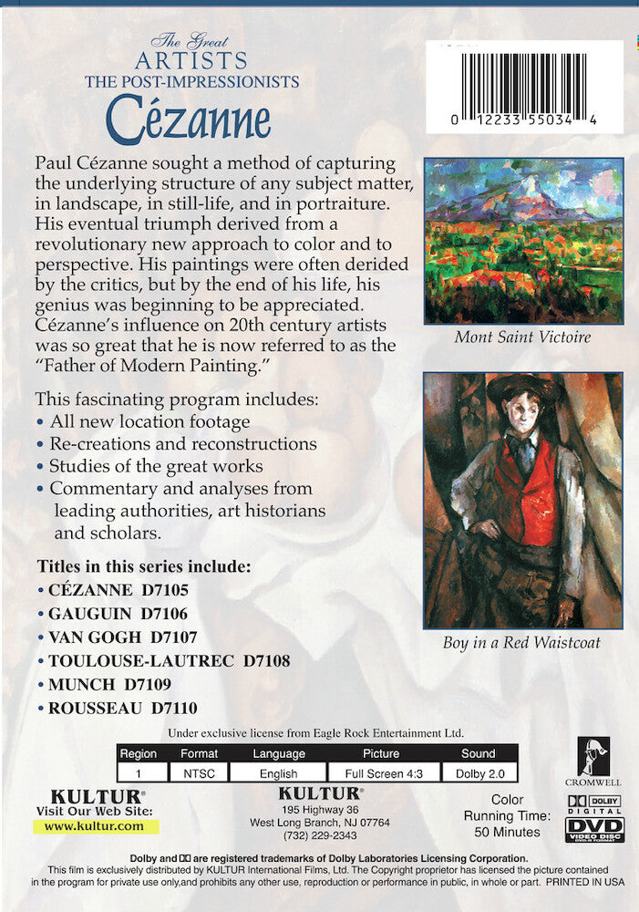 The Post-Impressionists: Cezanne - Back Panel - 