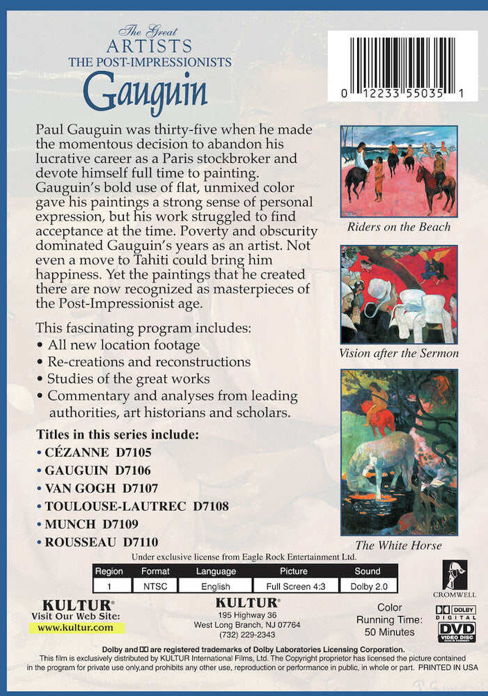 The Post-Impressionists: Gauguin - Back Panel - 
