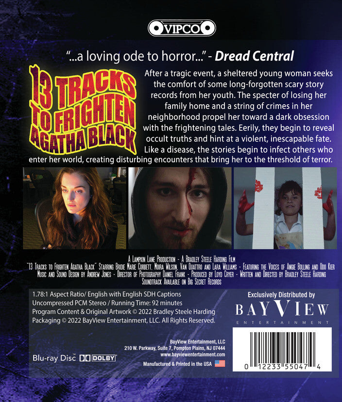 13 Tracks to Frighten Agatha Black [Blu-ray] - Back Panel - 