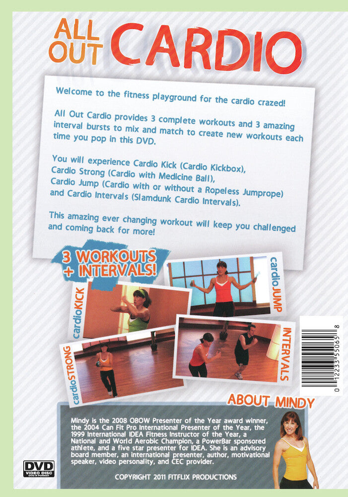 Mindy Mylrea: All Out Cardio - Back Panel - 