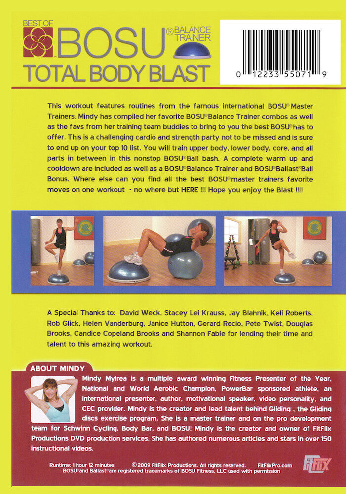 Mindy Mylrea: Best Of Bosu Total Body Blast - Back Panel - 