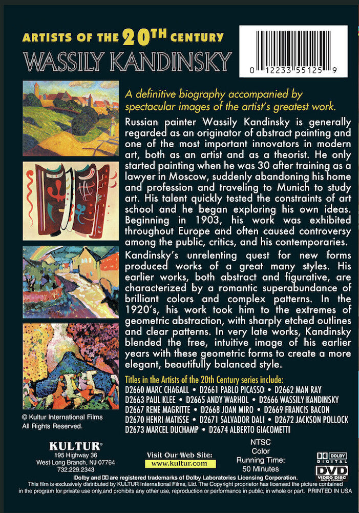 Artists Of The 20th Century: Wassily Kandinsky - Back Panel - 