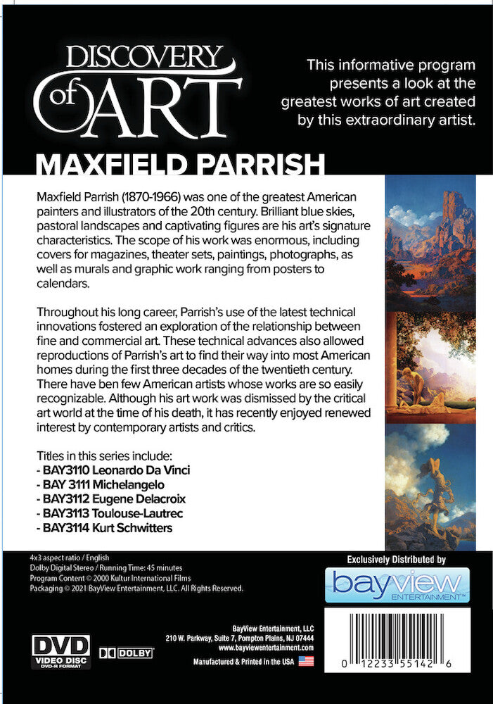 Discovery Of Art: Maxfield Parrish - Back Panel - 