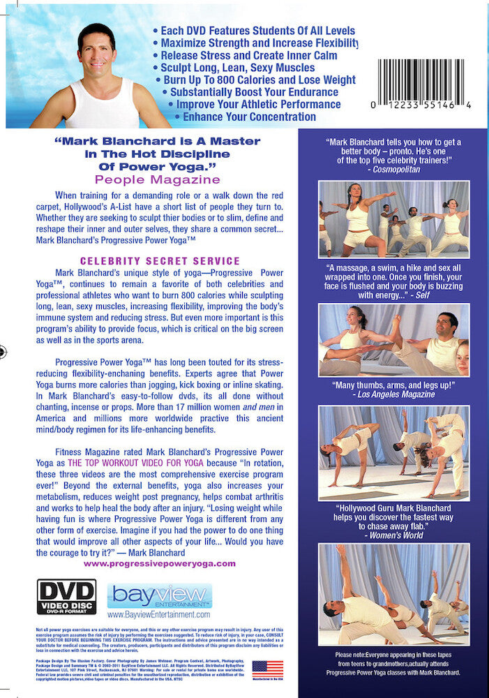 Progressive Power Yoga Volume 1 - Back Panel - 