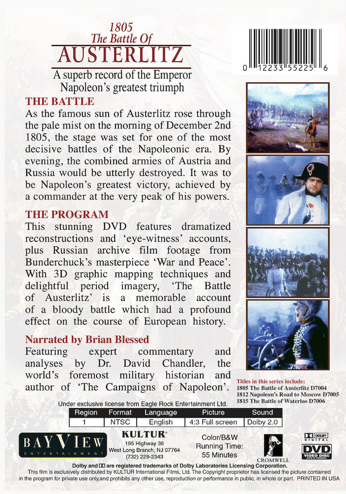 1805 The Battle Of Austerlitz - Back Panel - 