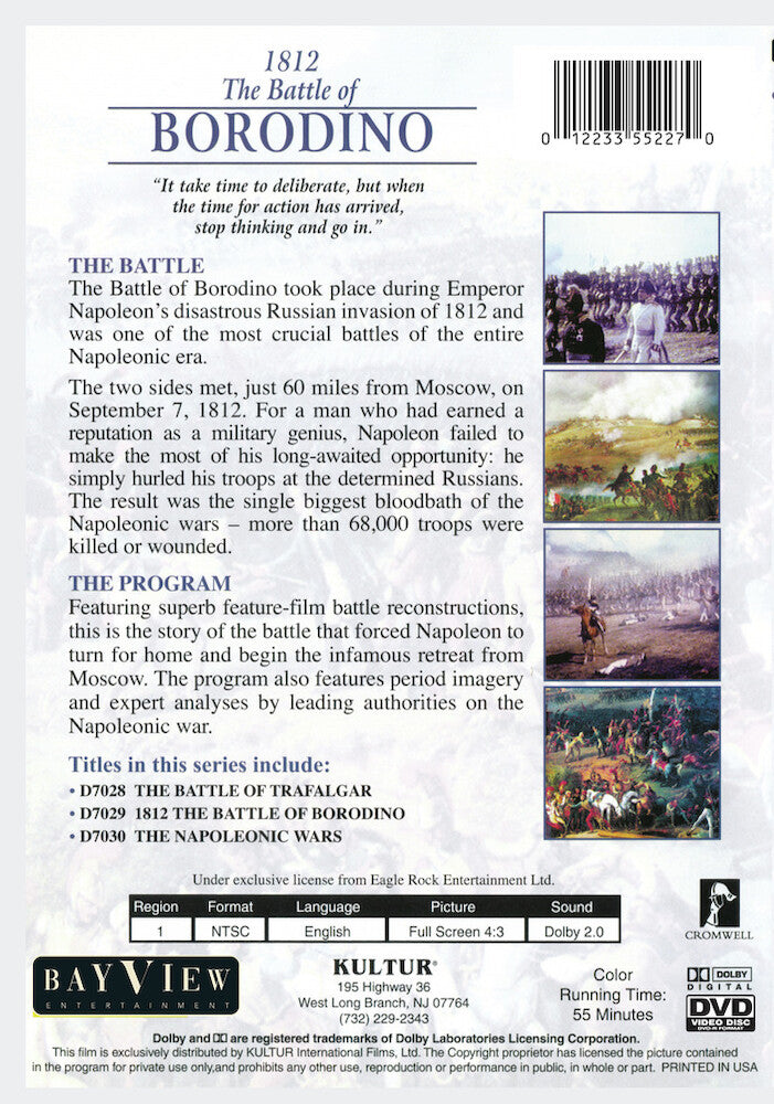 1812 The Battle Of Borodino - Back Panel - 