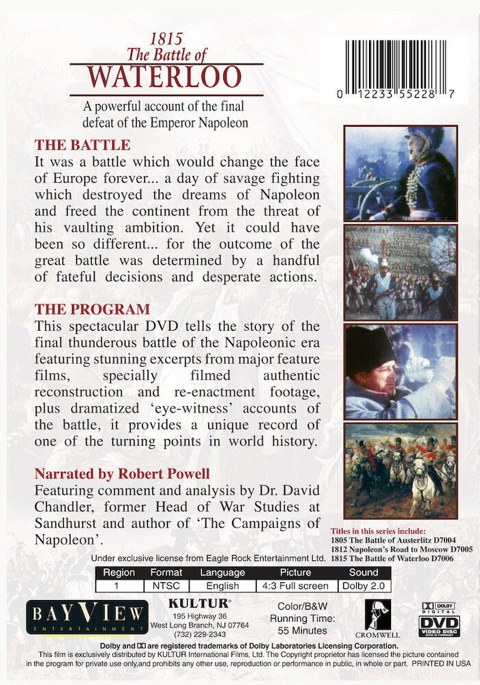 1815 The Battle Of Waterloo - Back Panel - 