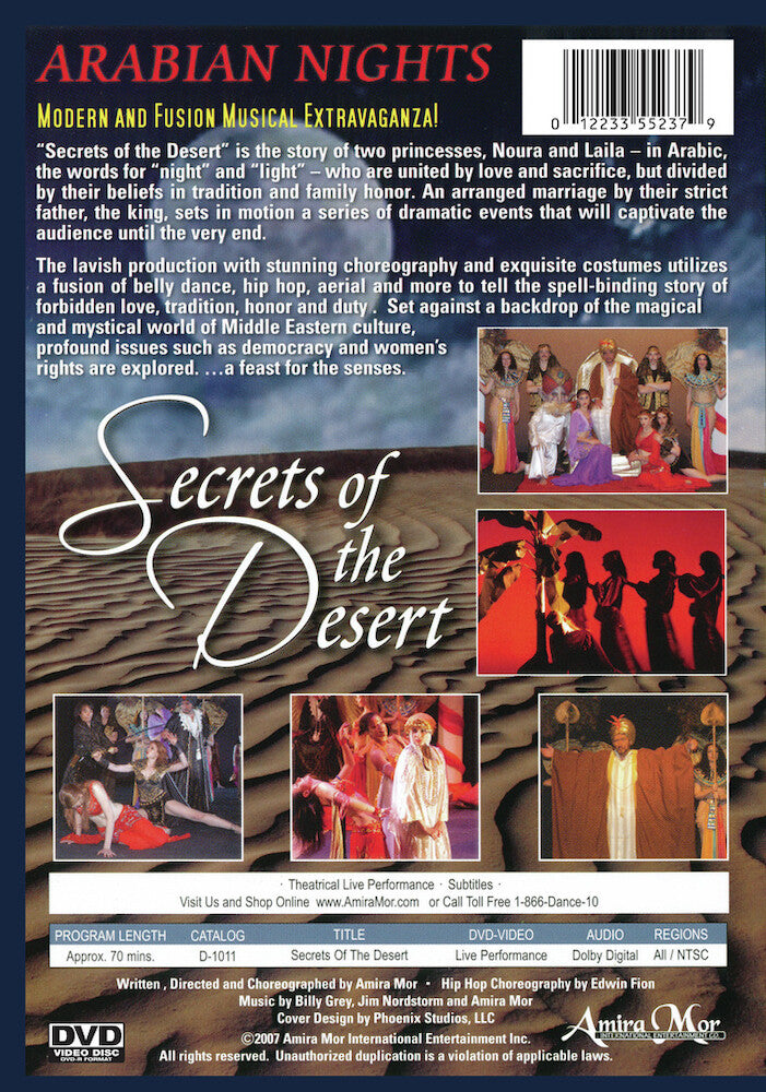 Amira Mor: Arabian Nights Secrets of the Desert - Back Panel - 