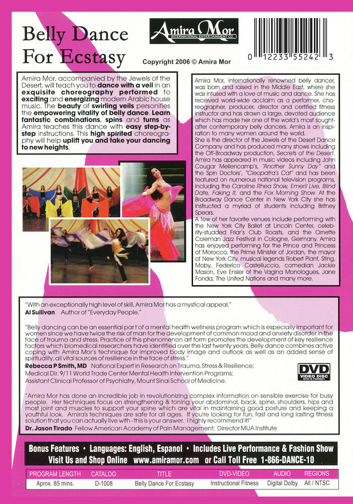 Amira Mor: Belly Dance for Ecstasy - Back Panel - 