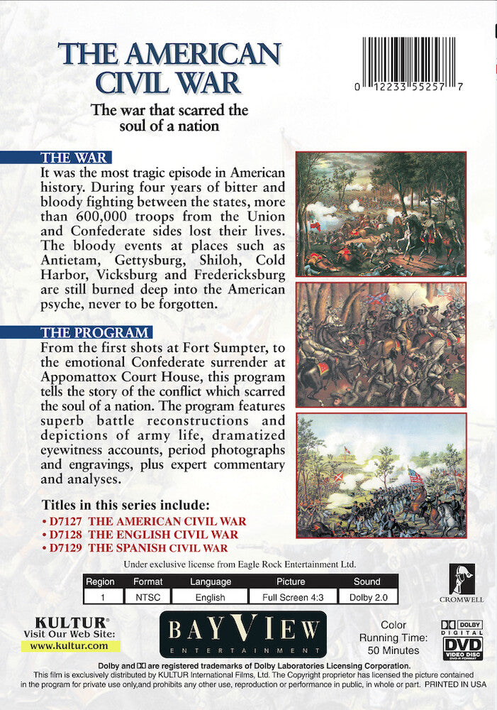 Brother Against Brother: The American Civil War - Back Panel - 