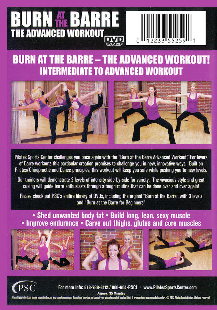 Burn at the Barre: Intermediate to Advanced Workout - Back Panel - 