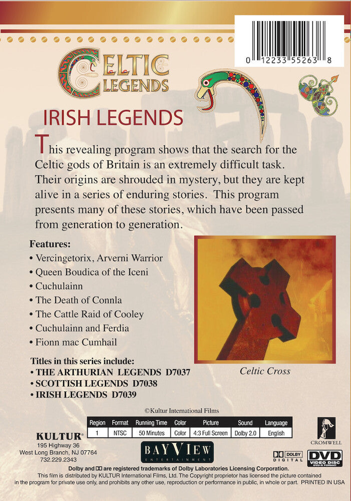 Celtic Legends: Irish Legends - Back Panel - 