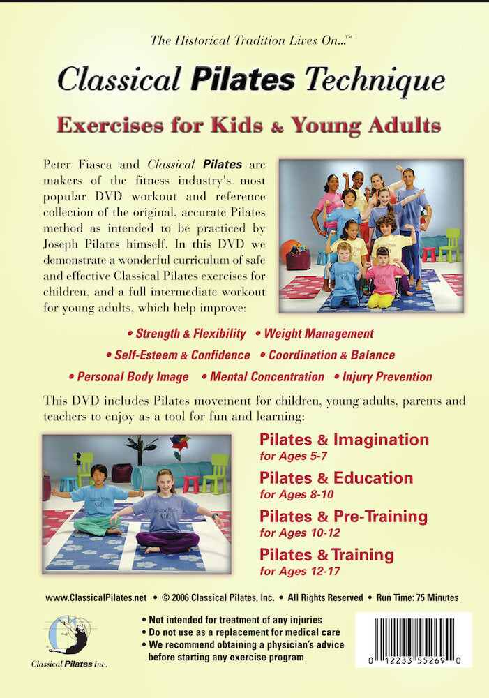 Classical Pilates: Kids And Young Adults - Back Panel - 