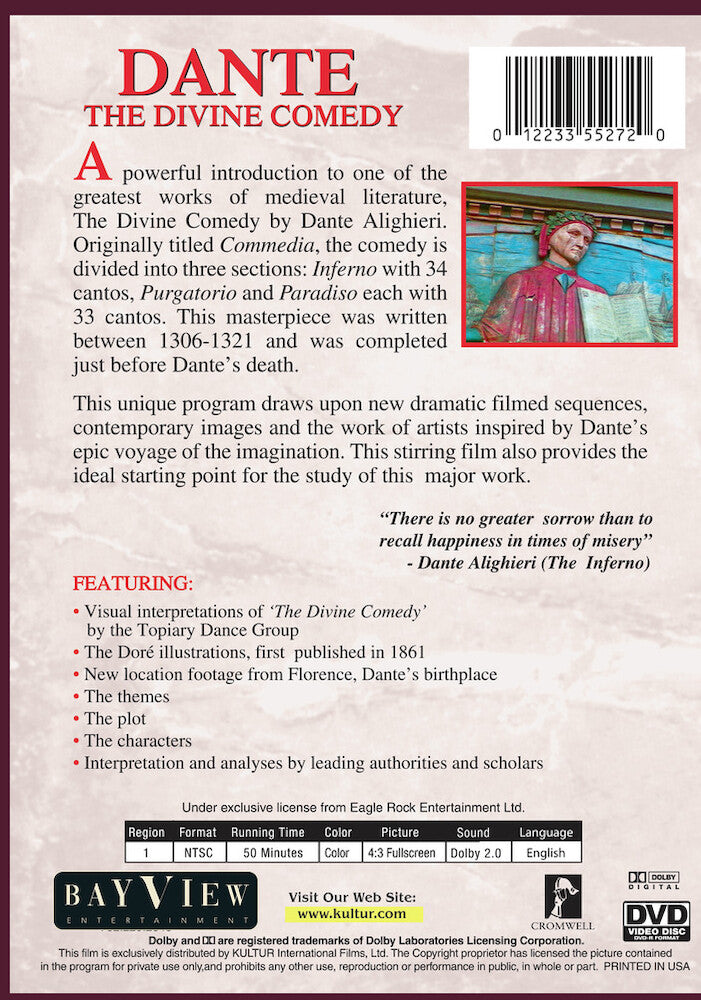 Dante: The Divine Comedy - Back Panel - 