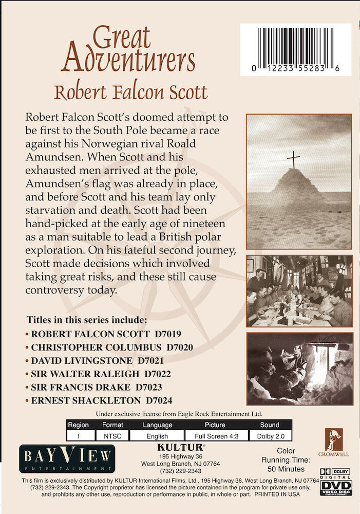 Great Adventurers: Robert Falcon Scott, The Race To The Pole - Back Panel - 