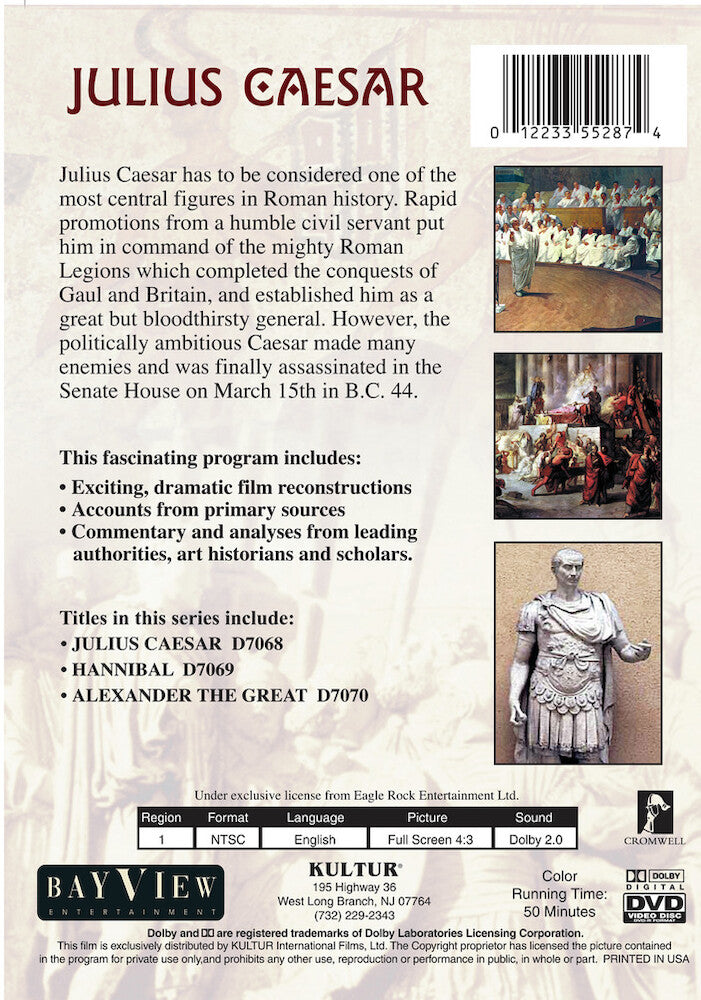 Great Generals Of The Ancient World: Julius Caesar - Back Panel - 