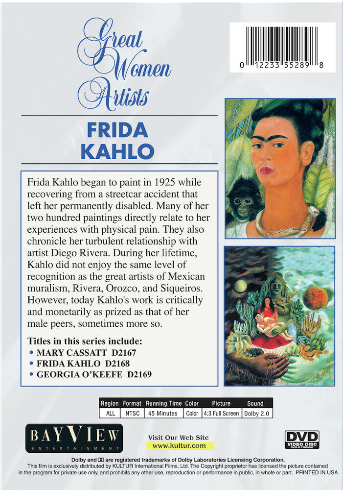 Great Women Artists: Frida Kahlo - Back Panel - 