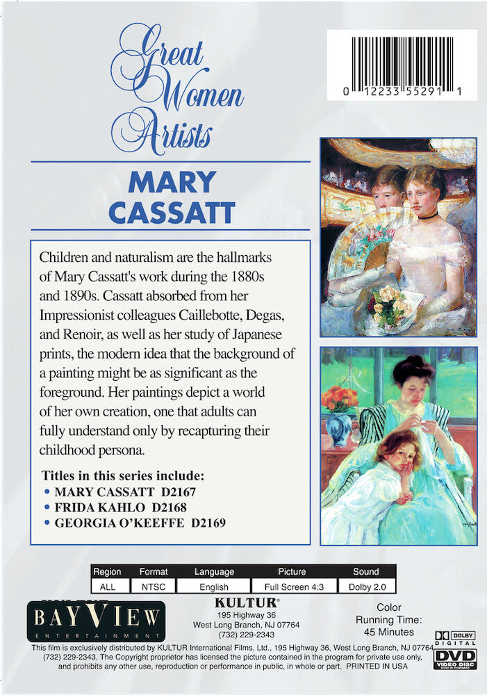 Great Women Artists: Mary Cassatt - Back Panel - 