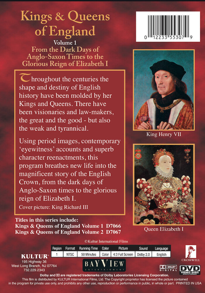 Kings And Queens Vol. 1 - Back Panel - 