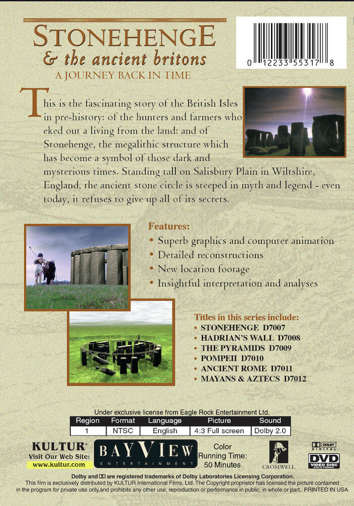 Lost Treasures Of The Ancient World: Stonehenge & The Ancient Britons - Back Panel - 