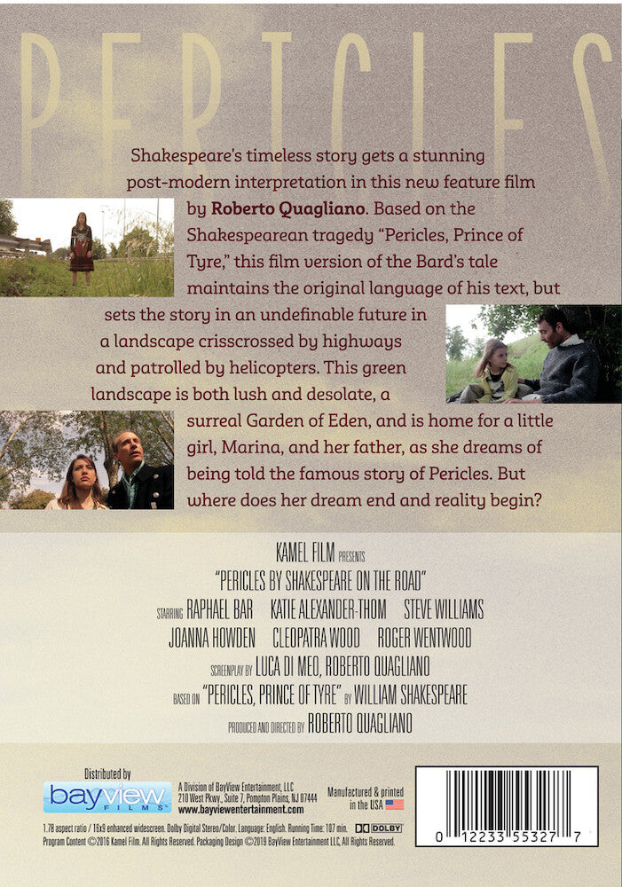 Pericles by Shakespeare on the Road - Back Panel - 