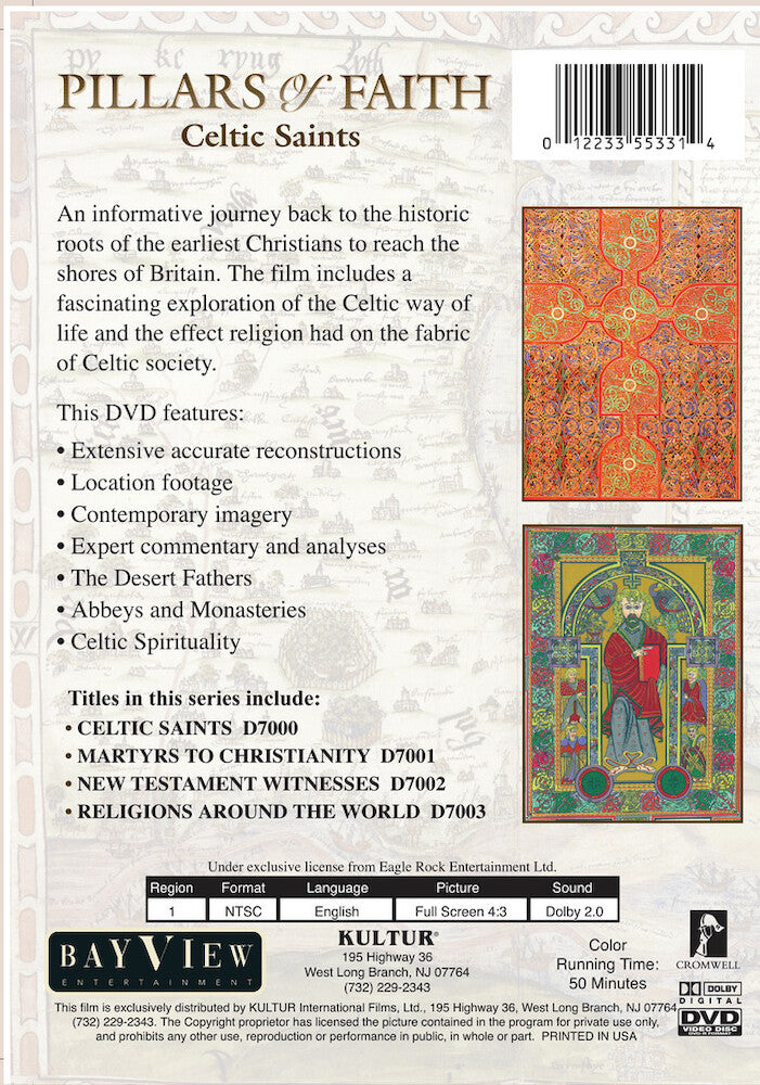 Pillars Of Faith: Celtic Saints - Back Panel - 