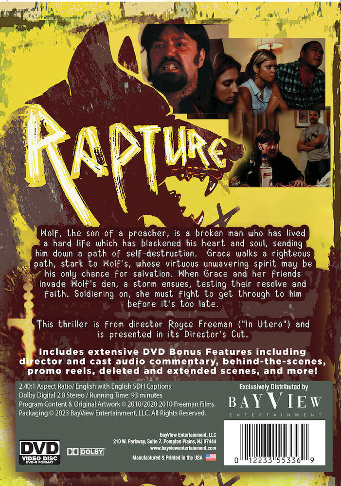 Rapture - The Director's Cut - Back Panel - 