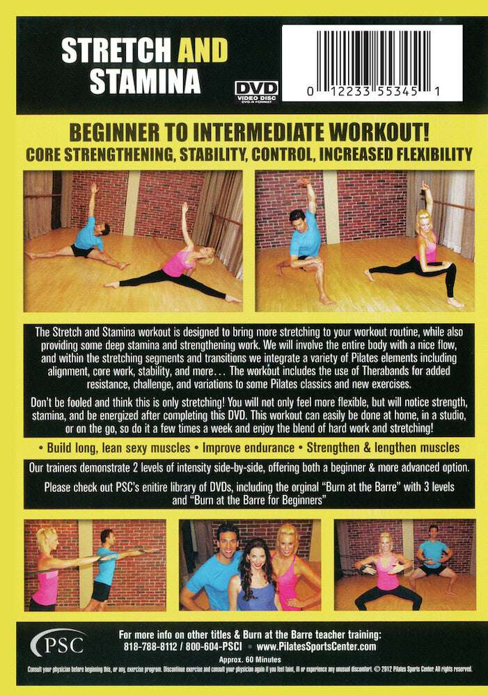Stretch and Stamina: Beginner to Intermediate Workout - Back Panel - 