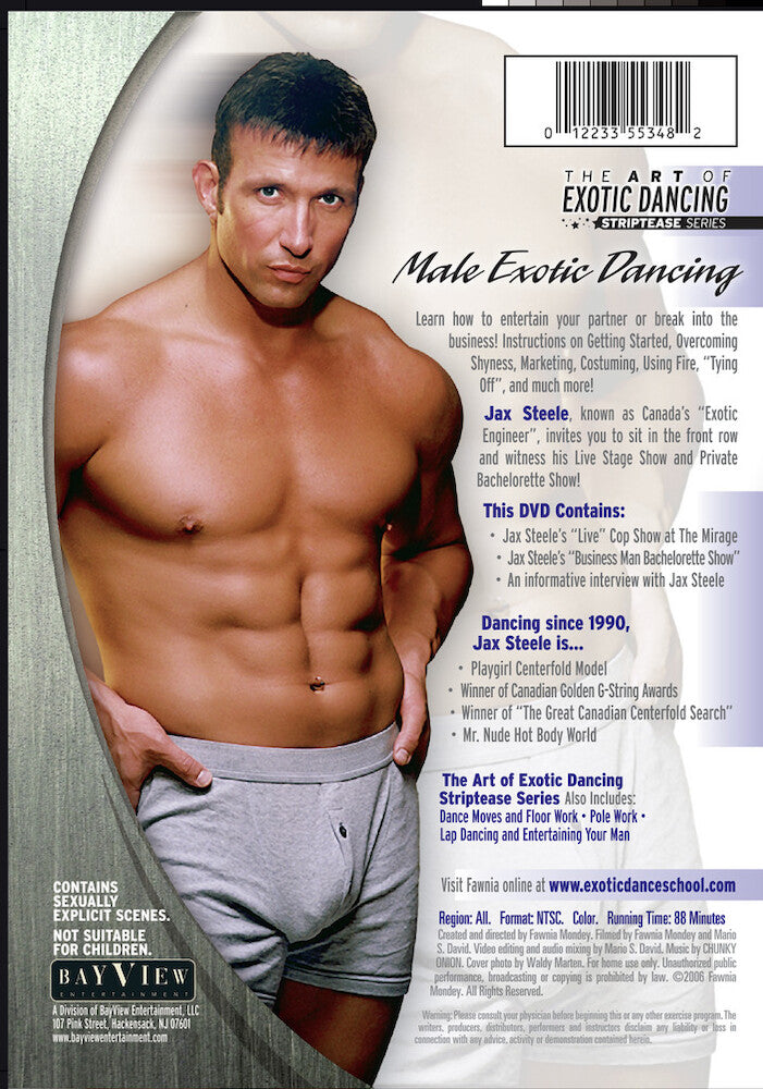 Striptease Series: Male Exotic Dancing - Back Panel - 