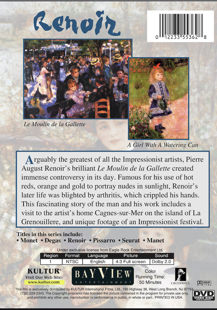 The Impressionists: Renoir - Back Panel - 