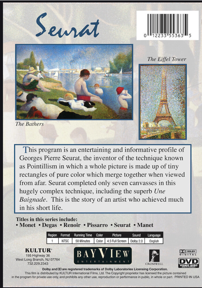The Impressionists: Seurat - Back Panel - 