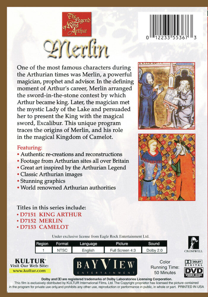The Legend Of King Arthur: Merlin - Back Panel - 