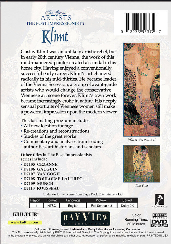 The Post Impressionists: Klimt - Back Panel - 