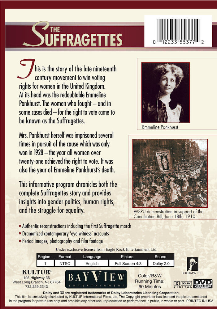 The Suffragettes - Back Panel - 